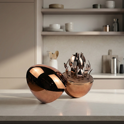 طقم معالق 24 قطعه  علي استاند  