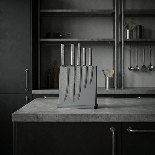 طقم سكاكين مطبخ علي حامل مغناطيس 