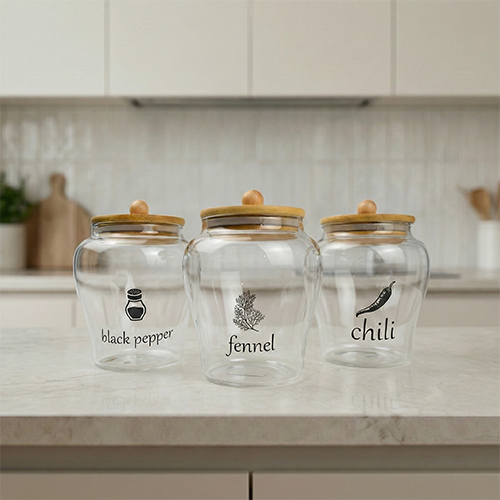 طقم توابل زجاجي