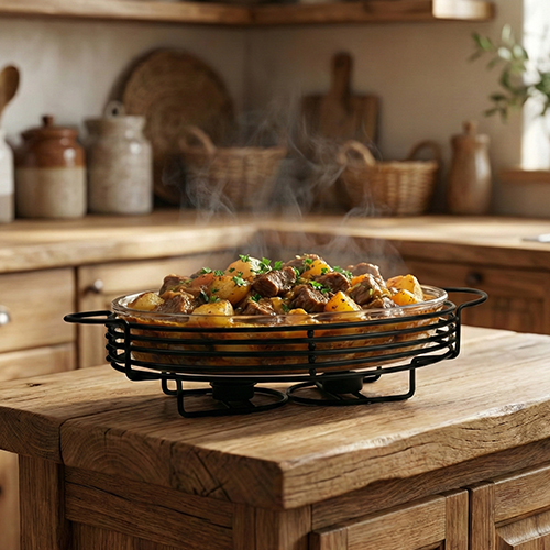 طاجن تقديم حراري بالاستاند	