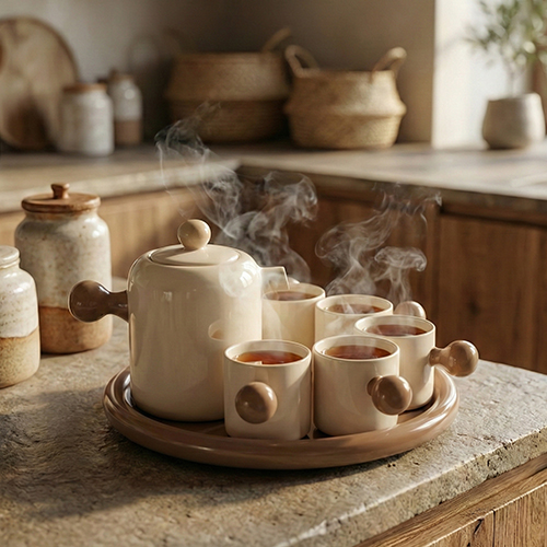 طقم شاي بورسلين 